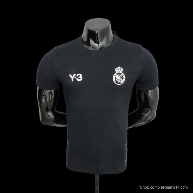 22/23 Real Madrid Y3 Black T-Shirts #0055