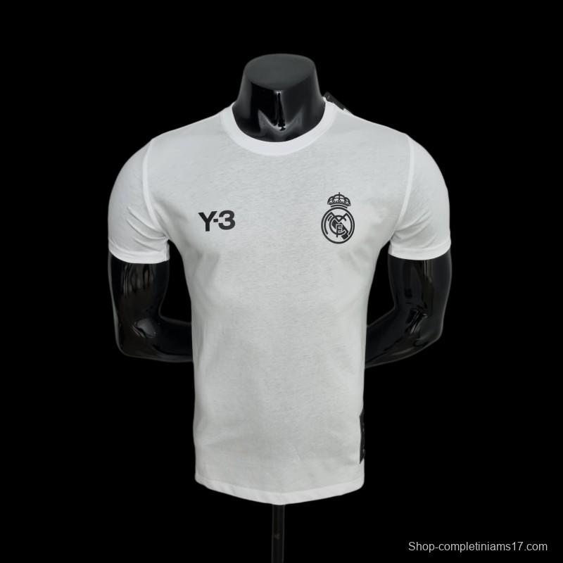 22/23 Real Madrid Y3 White T-Shirts #0056