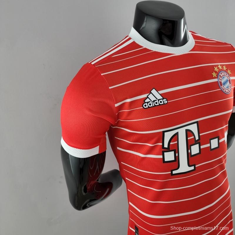 Player Version 22/23 Bayern Munich Home Soccer Jersey