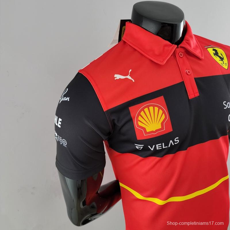 2022 F1 Ferrari Red/Yellow Polos #0006