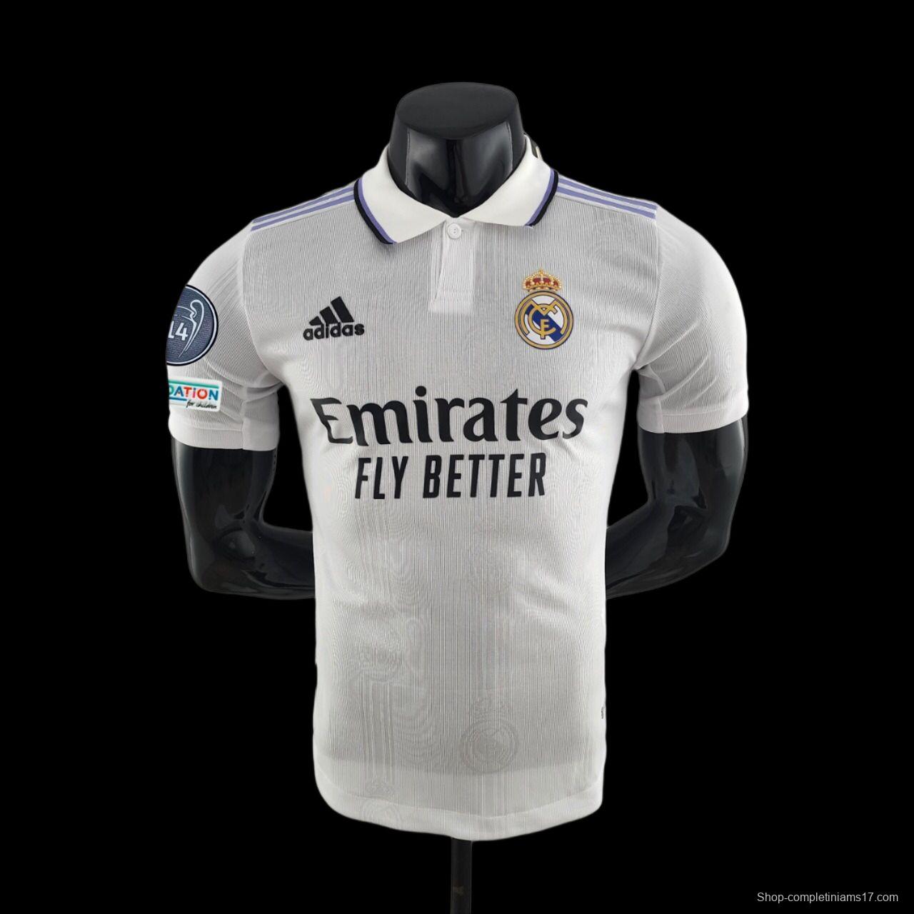 Player Version 22/23 14 Champions Edition Real Madrid Home Soccer Jersey