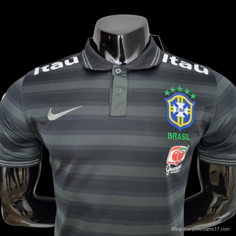 Brazil Polo Black Stripe