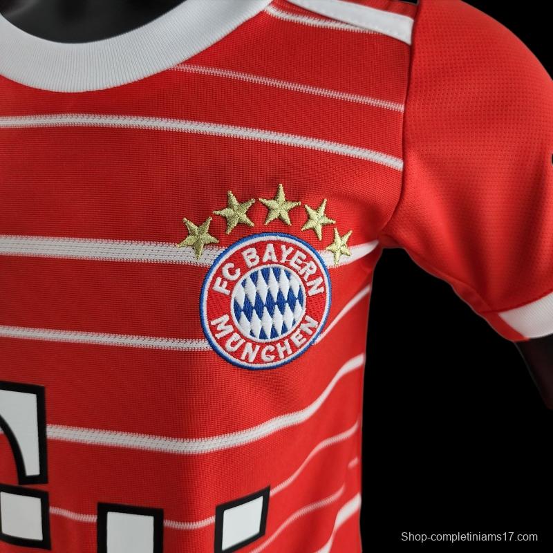 22/23 Kids Kit Bayern Munich Home SIZE16-28 Soccer Jersey