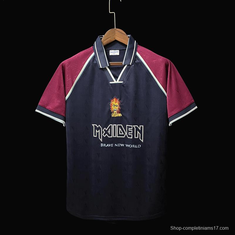 Retro 1999 West Ham Iron Maiden Home Soccer Jersey