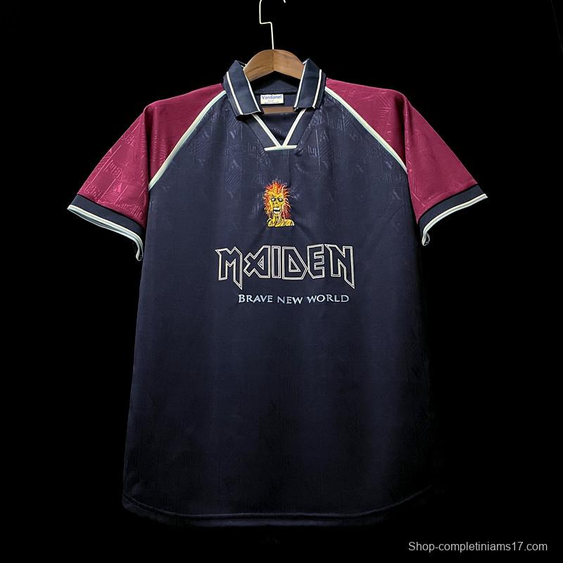 Retro 1999 West Ham Iron Maiden Home Soccer Jersey