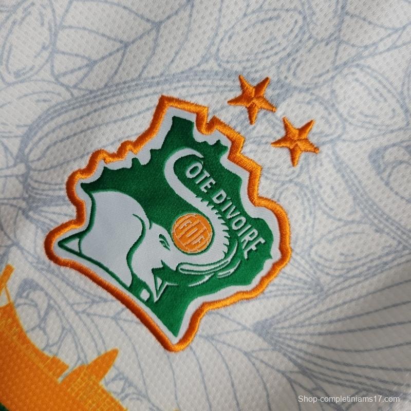 22/23 Ivory Coast White Training Jersey