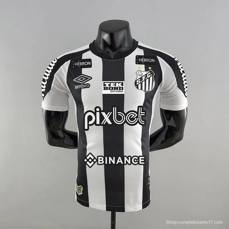 Player Version 22/23 Santos Away With All Sponsor Soccer Jersey