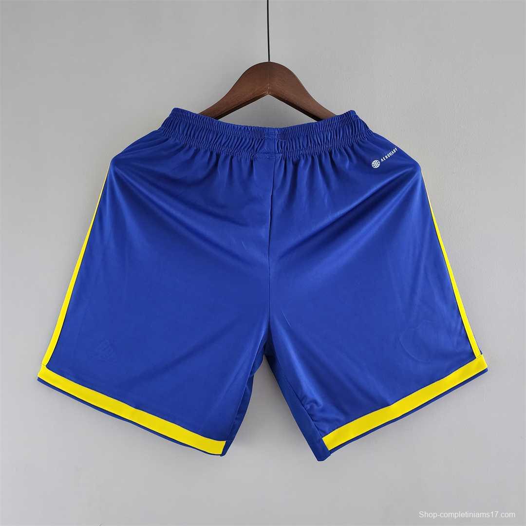 22-23 Boca Juniors Shorts Home Soccer Jersey