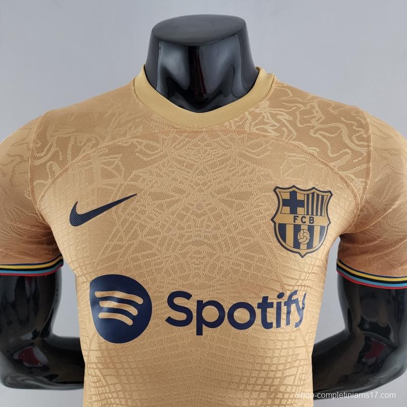 Player Version 22/23 Barcelona Away Soccer Jersey