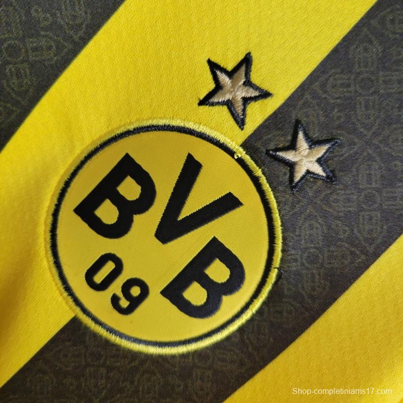 22/23 Long Sleeve Borussia Dortmund Home Soccer Jersey