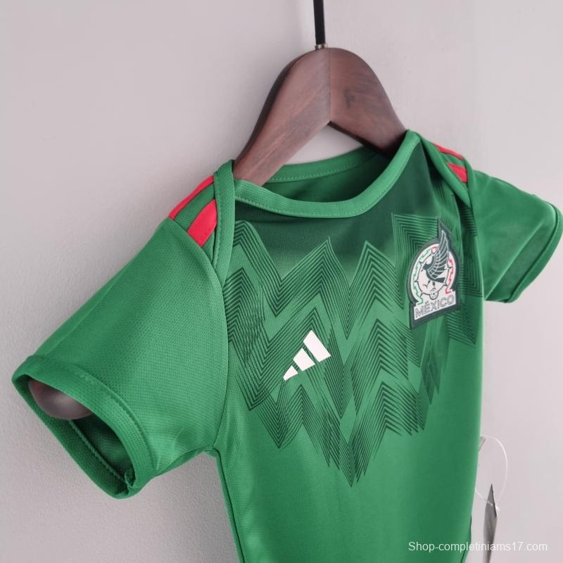 2022 Mexico Home Baby KM#0026 9-12 Soccer Jersey