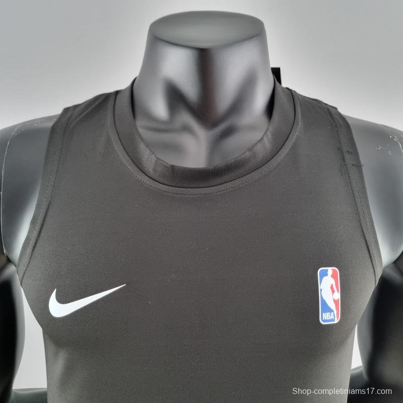 2022 Nike/NBA Pure Black Vest Shirts #K000201