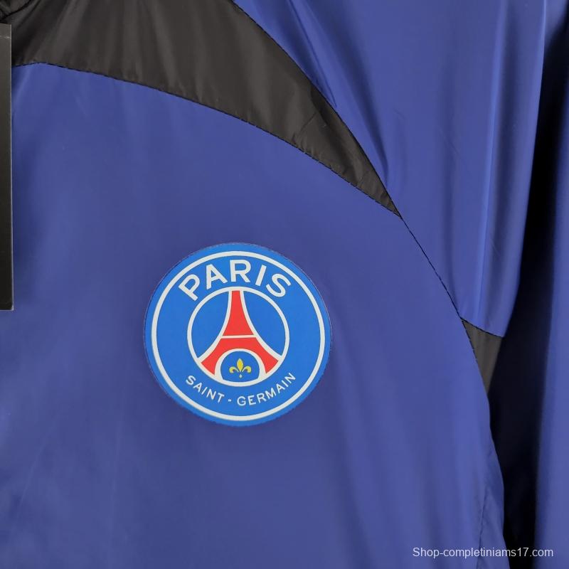 2022 PSG Windbreaker Blue And Black