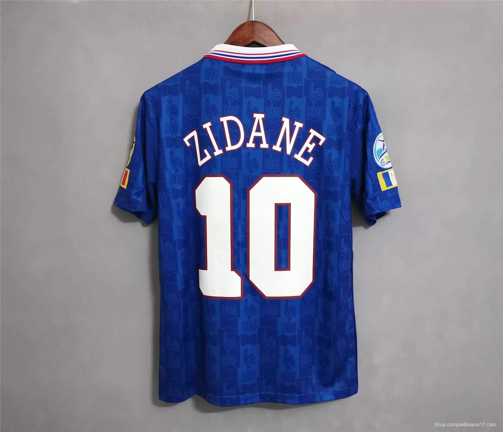 Retro 1996 France Home Blue Soccer Jersey