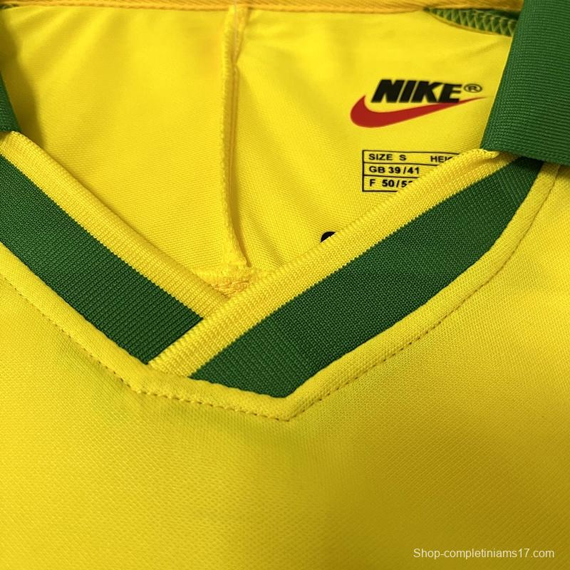 Retro 1997 Brazil Home Soccer Jersey