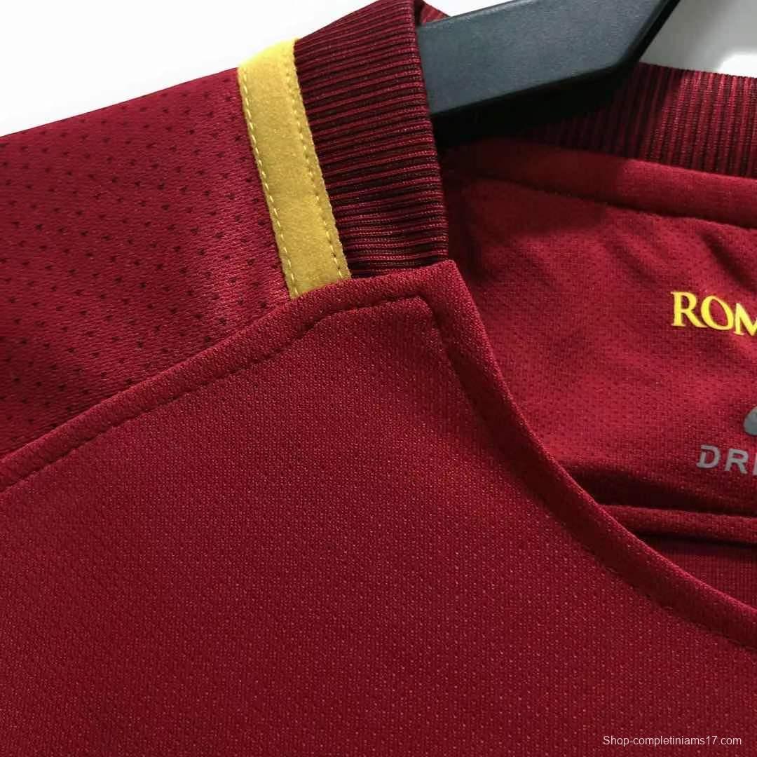 Retro 17/18 Roma Home Soccer Jersey