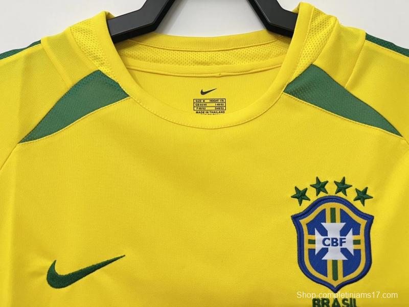 Retro 2002 Brazil Home Soccer Jersey