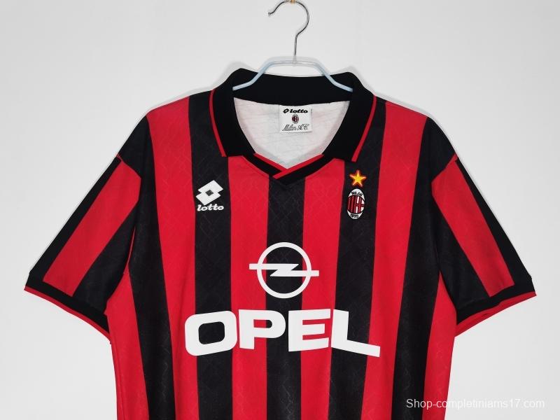 Retro 1995/96 AC Milan Home Soccer Jersey