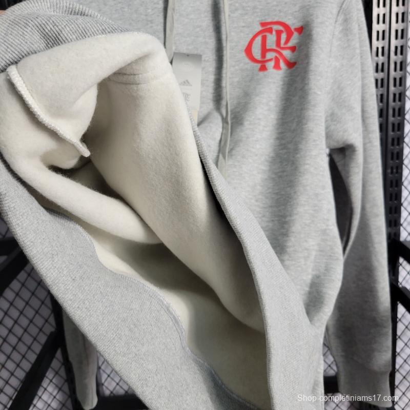 2022 Flamengo Men's And Women's Hoodie Grey