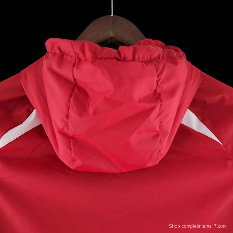 22/23 SC Internacional Windbreaker Red And White