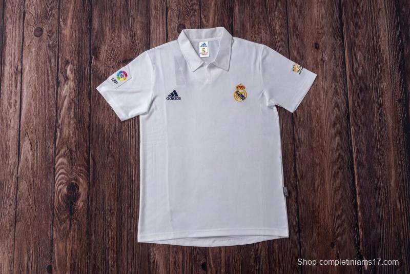 RETRO 01/02 Real Madrid Home Champion League Jersey (No Sponsor)