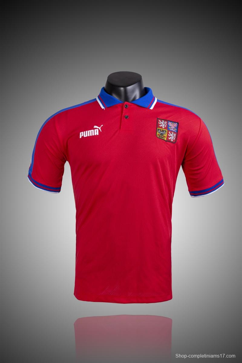 Retro 1996 Czech Republic Home Soccer Jersey