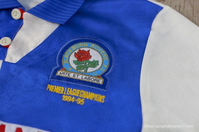 Retro 94/96 Blackburn Rovers Home Soccer Jersey