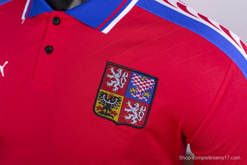 Retro 1996 Czech Republic Home Soccer Jersey