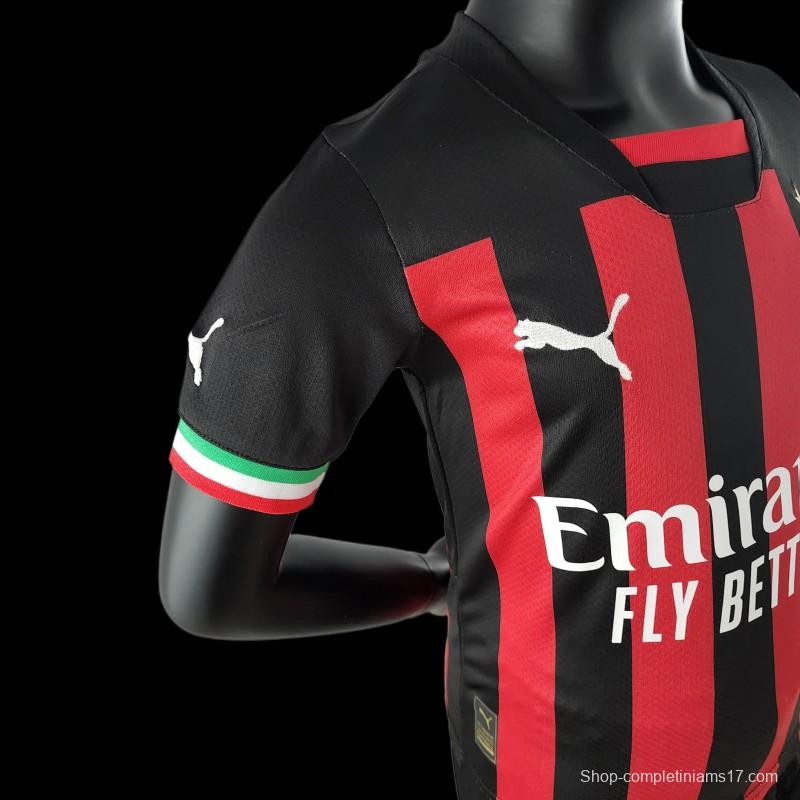 22/23 Kids AC Milan Home SIZE16-28 Soccer Jersey