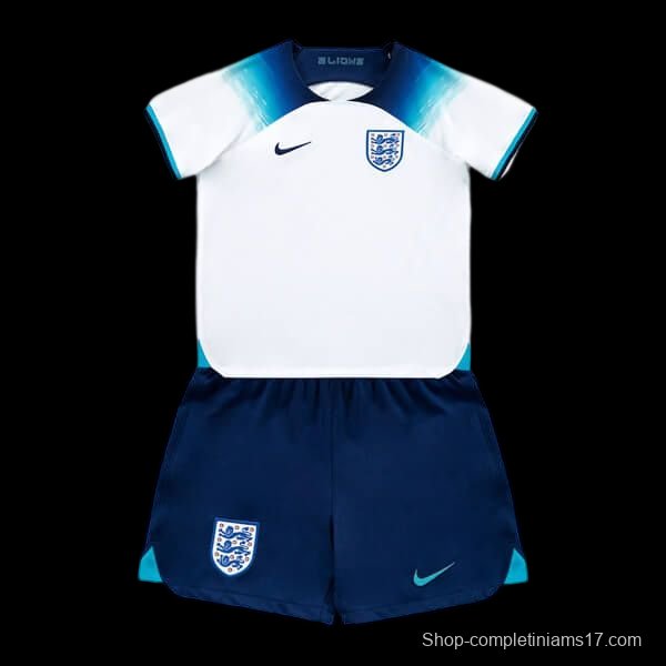 Kids 2022 England Home Soccer Jersey