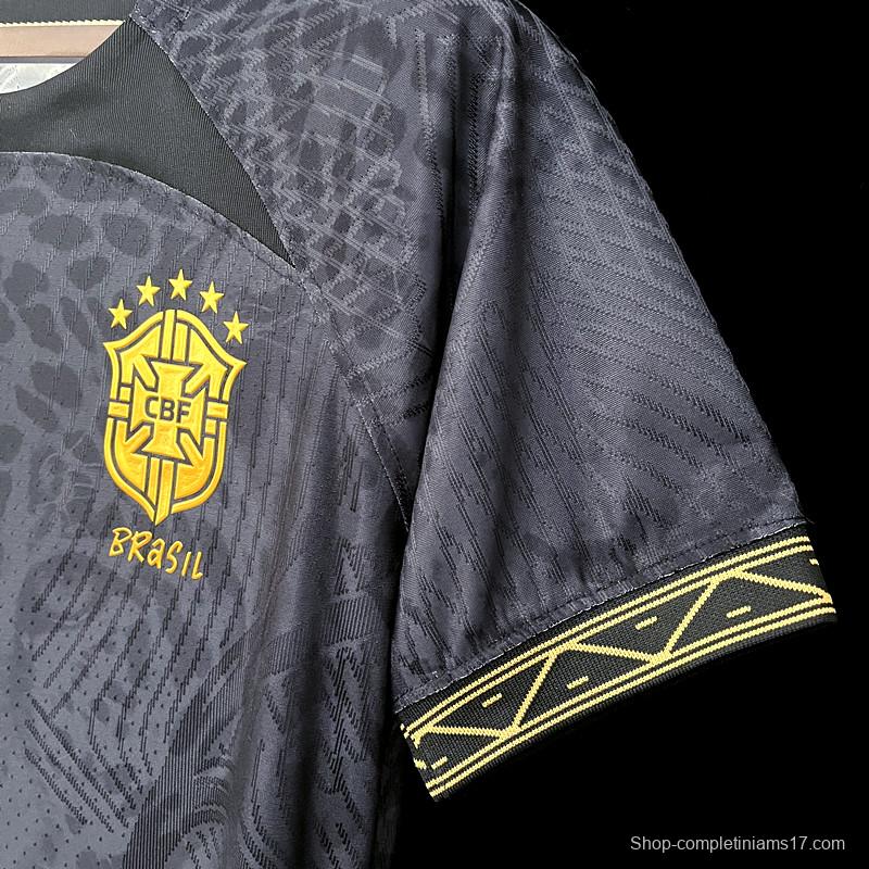 Women  2022 Brazil Black Concept Jersey