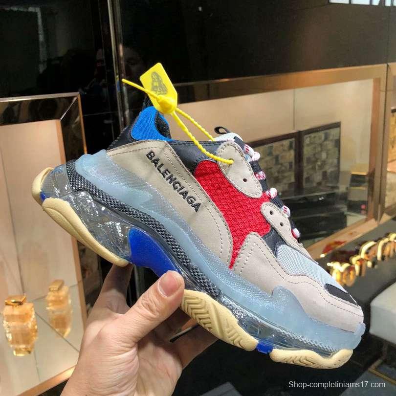 Men/Women Balenciaga Triple S Clear Sole Multi-Color Sneaker Item 6380380