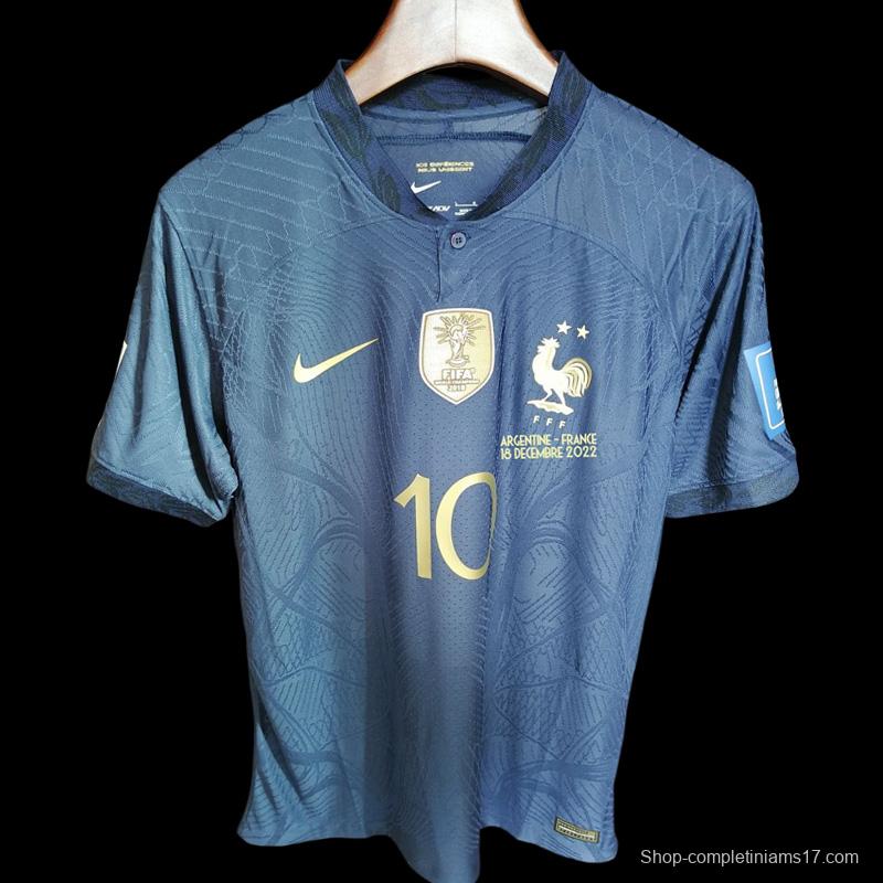 Player Version 2 Stars 2022 France Home Final Match Jersey