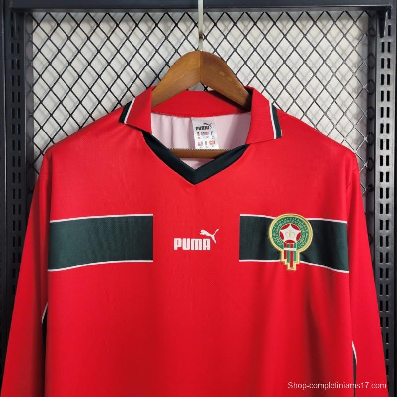 Retro Long-sleeved 1998 Morocco Third Red Jersey