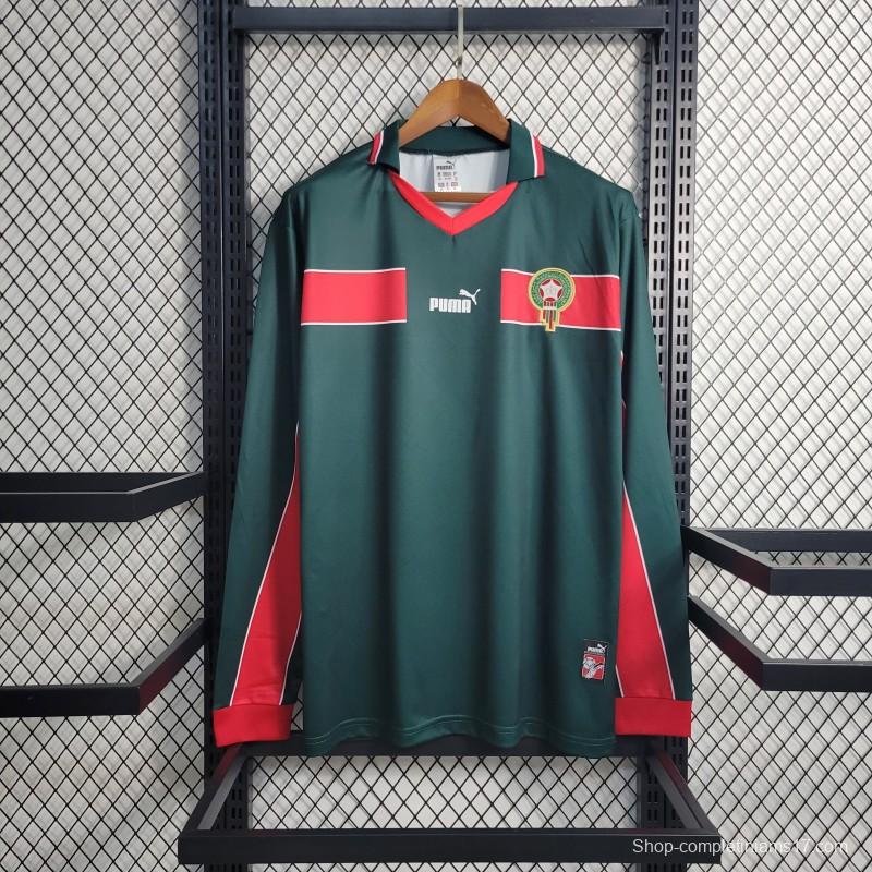 Retro Long Sleeve 1998 Morocco Home Soccer Jersey