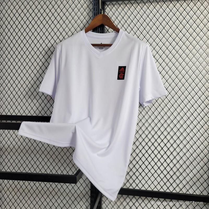 23-24 Flamengo White Casual T-Shirts