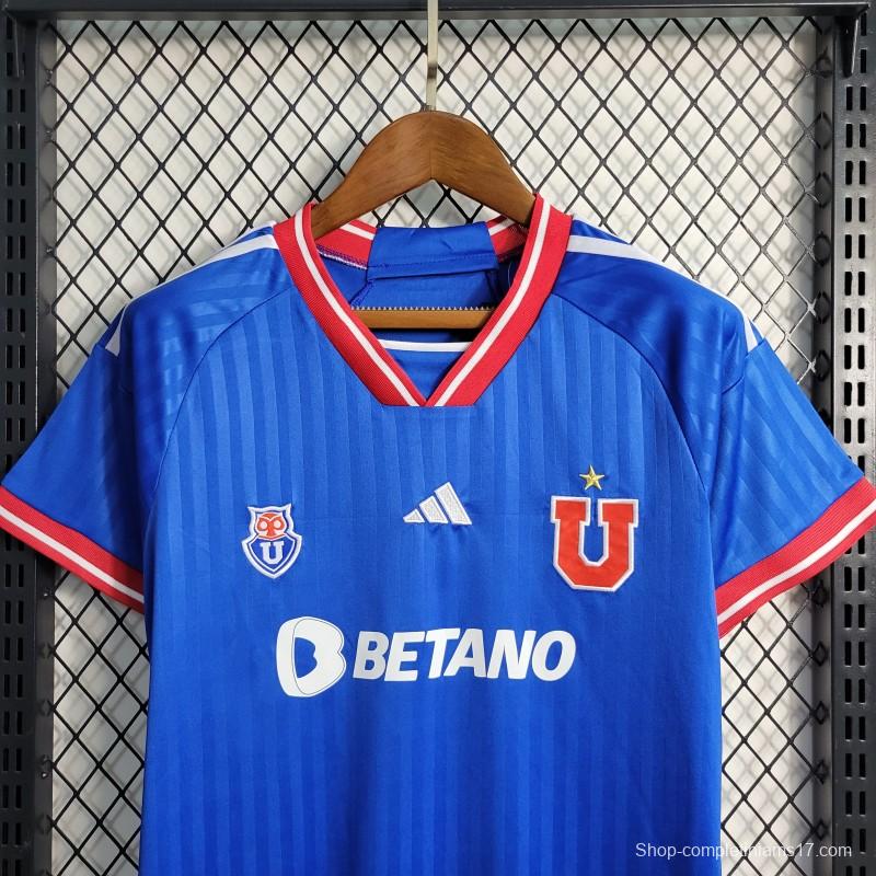 23-24 Kids Universidad De Chile Home  Jersey Size 16-28