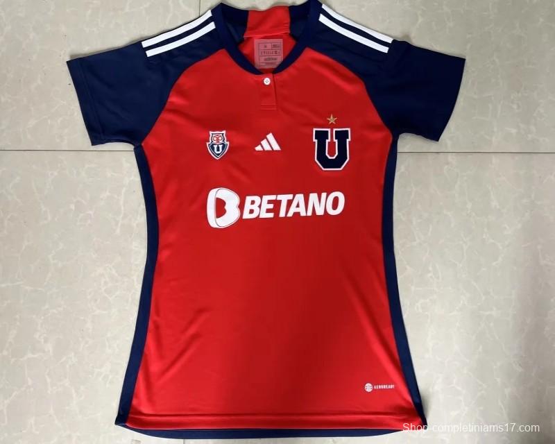 23/24 Women Club Universidad De Chile Away Red Jersey