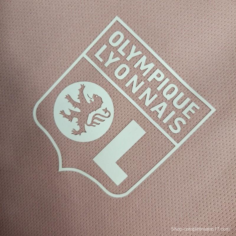 23-24 Olympique Lyonnais Lyon Training Pink Jersey