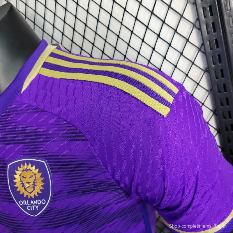 Player Version 23-24 Orlando City Home Soccer Jersey