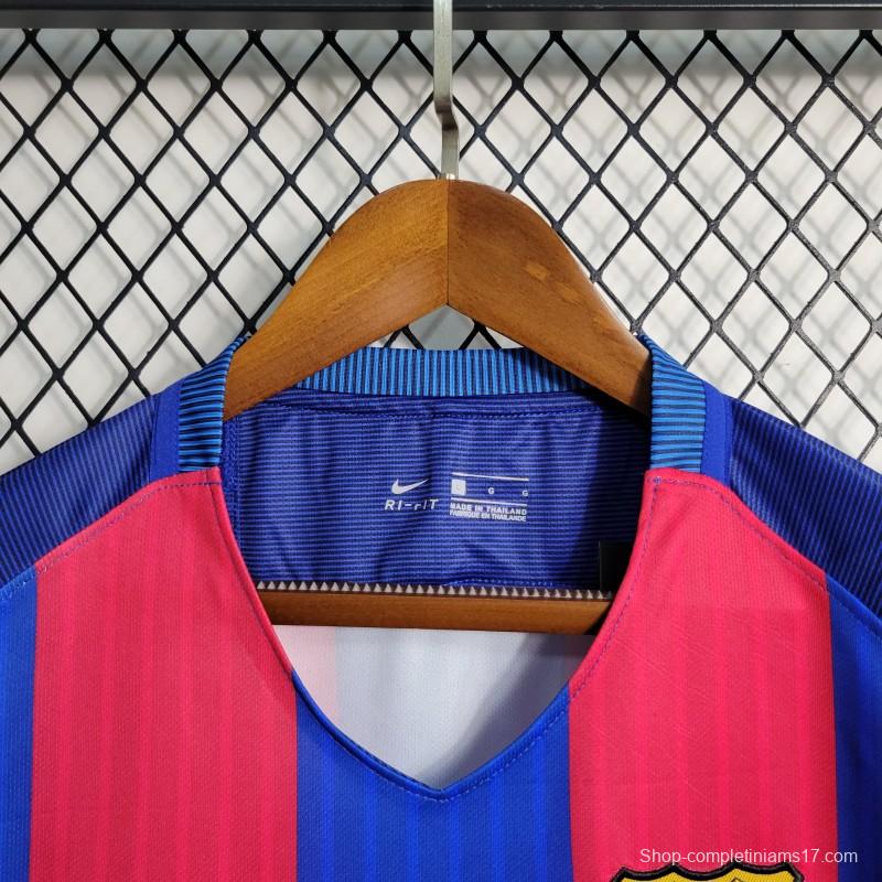 Retro 16-17 Barcelona Home Soccer Jersey