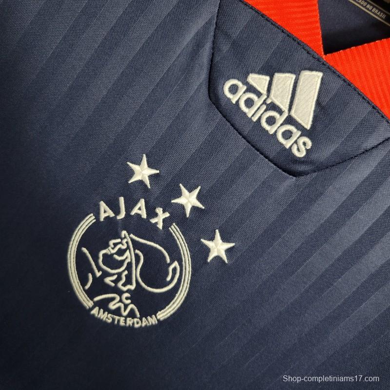 23-24 Ajax Icon Blue Jersey Embroidery Logo