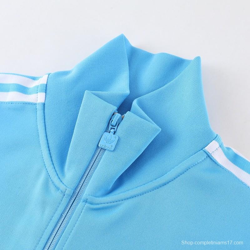 2023 Adidas Original Sky Blue Full Zipper Jacket +Pants