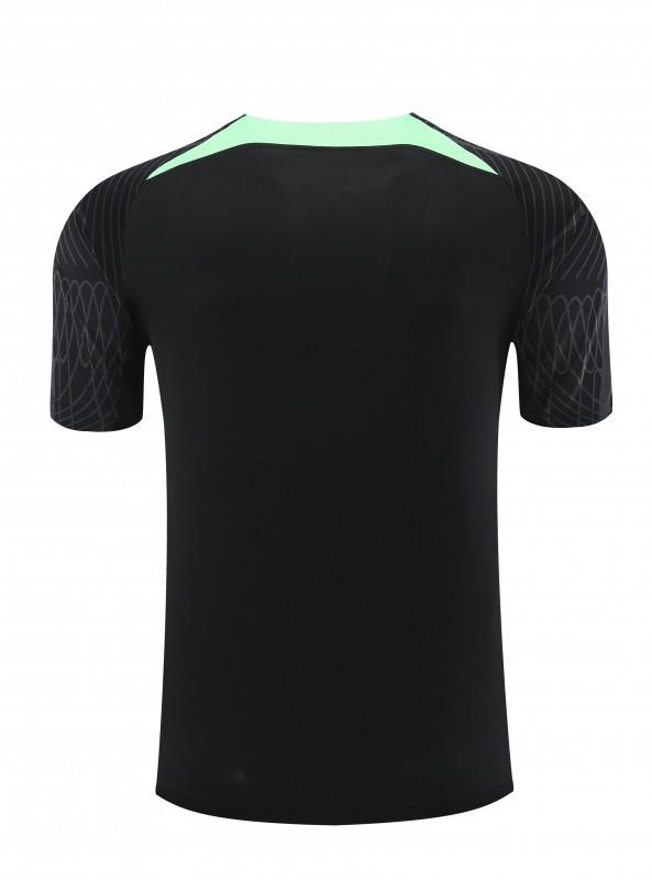 23-24 Liverpool Black Green Short Sleeve+Shorts