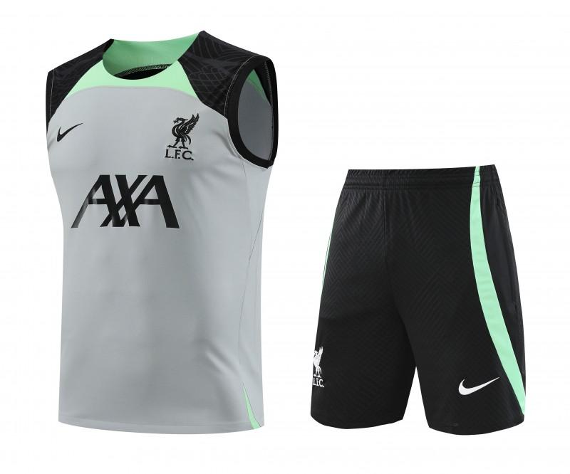 23-24 Liverpool Grey Vest Jersey+Shorts