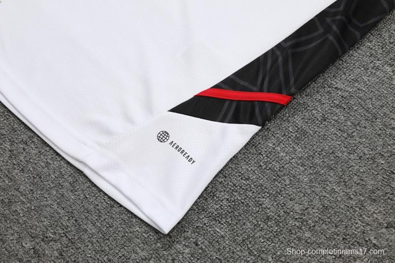 23-24 Bayern Munich White Black Vest Jersey+Shorts