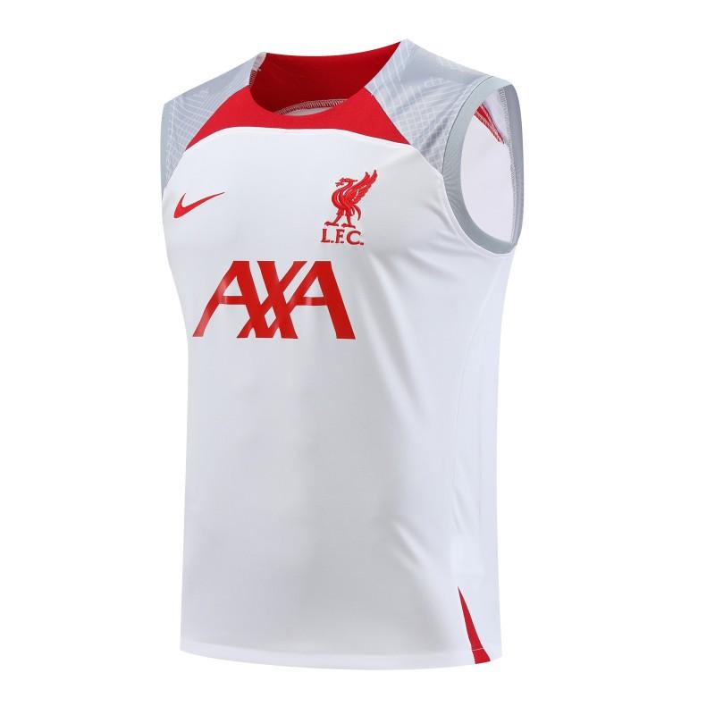 23-24 Liverpool White Vest Jersey+Shorts