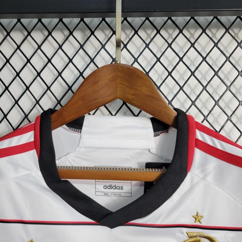 23-24 Kids Flamengo Away White Jersey Size 16-28