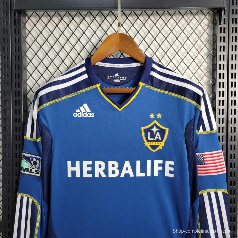 Retro 11-12 La Galaxy Long Sleeve Away Blue Jersey