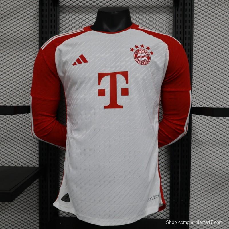 Player Version 23/24 Bayern Munich Home Long Sleeve Jersey